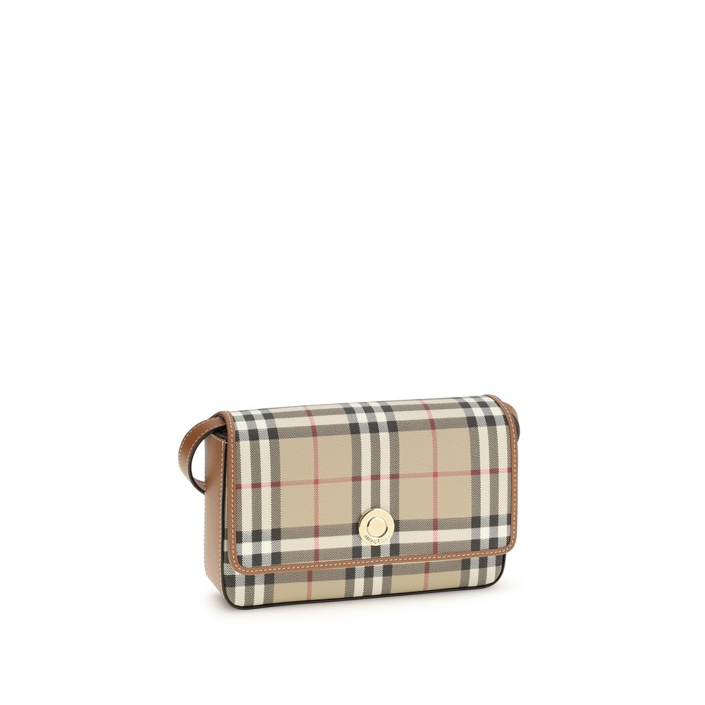 Beige Polyurethane Shoulder Bag - ventzia