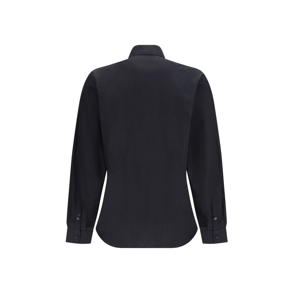 Black Cotton Dress Shirt - ventzia