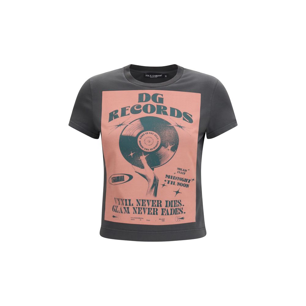 Gray Cotton T-Shirt - ventzia