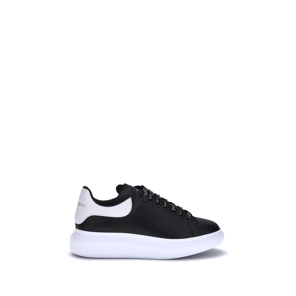 Black Calf Leather Bos Taurus Platform Sneakers - ventzia