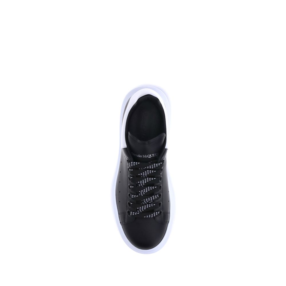 Black Calf Leather Bos Taurus Platform Sneakers - ventzia