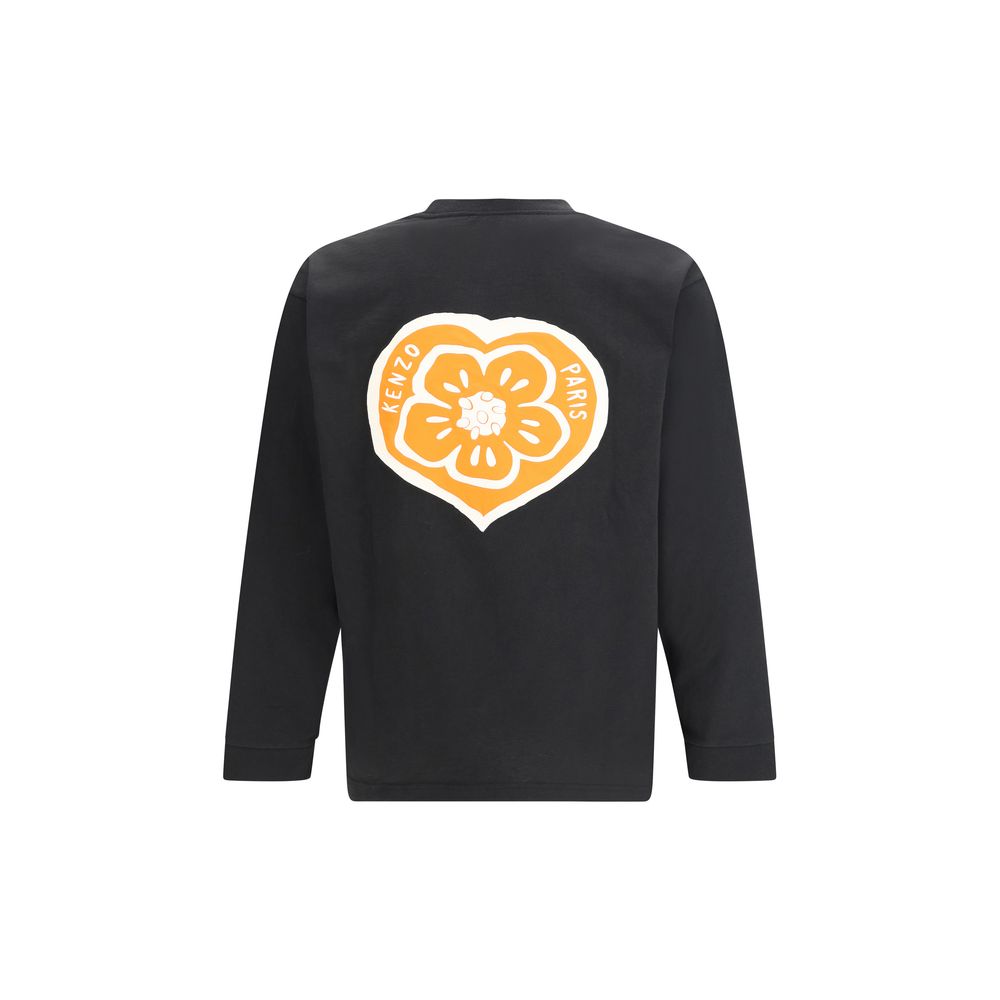 Black Cotton Long Sleeve T-Shirt - ventzia