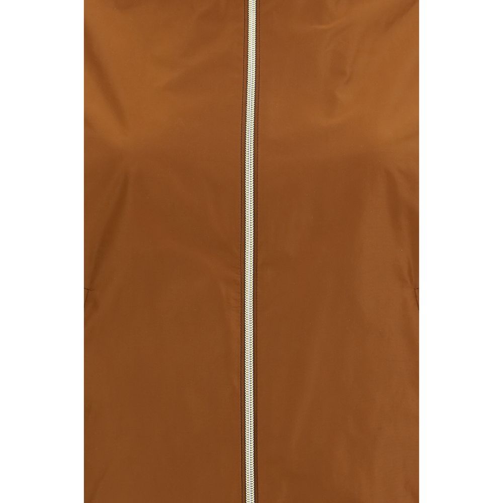 Brown Polyester Rain Coat - ventzia