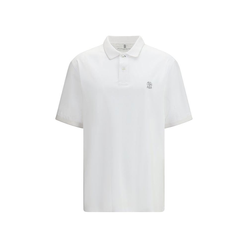White Cotton Polo Shirt - ventzia