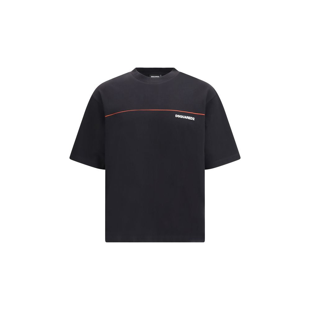 Black Cotton T-Shirt - ventzia