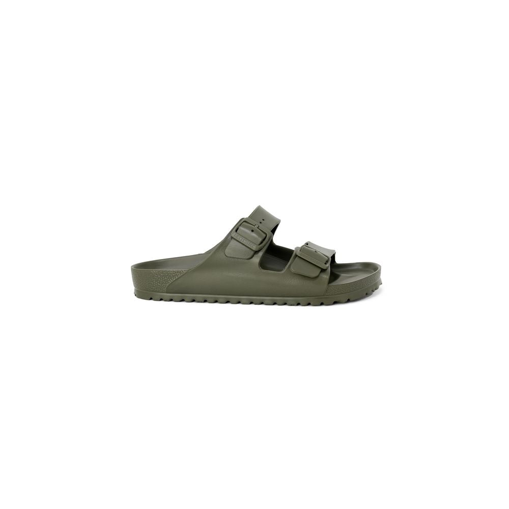 Green Plastic Flat Sandals - ventzia