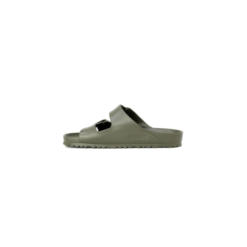 Green Plastic Flat Sandals - ventzia