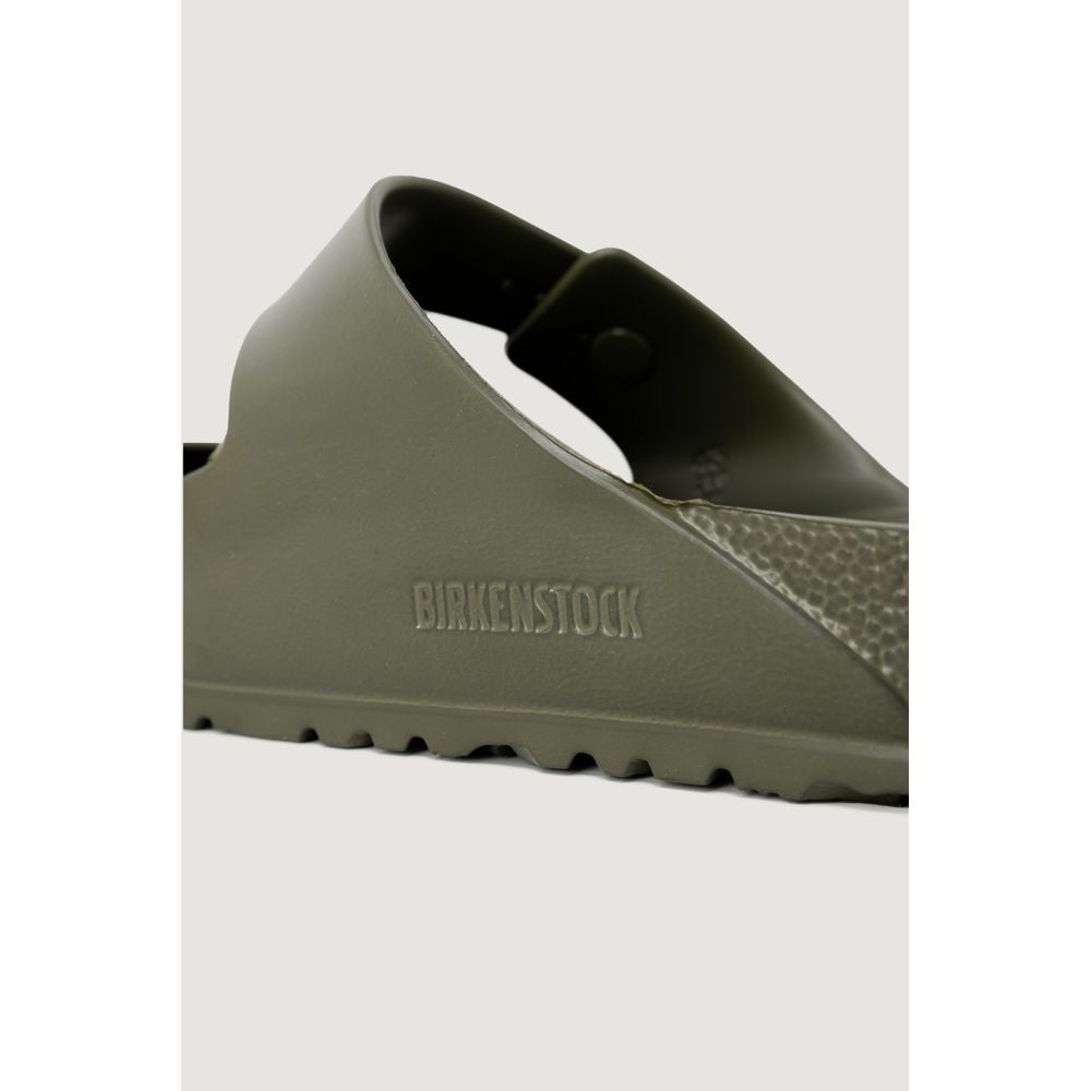 Green Plastic Flat Sandals - ventzia