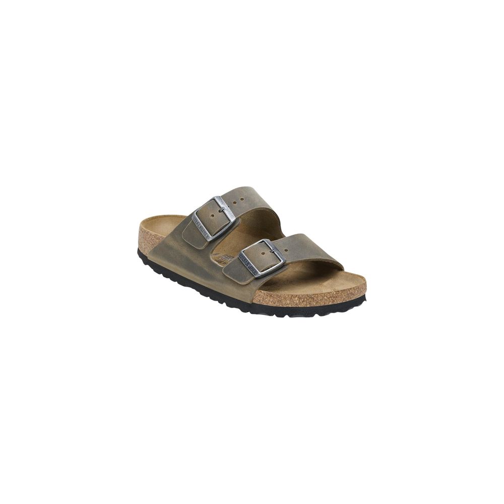 Bicolor Leather Flat Sandals - ventzia
