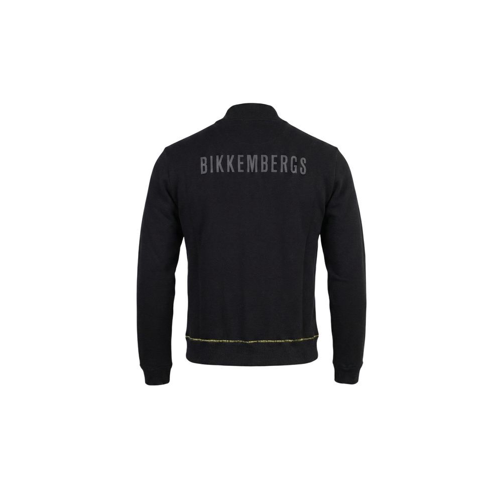 Black Cotton Sweatshirt - ventzia