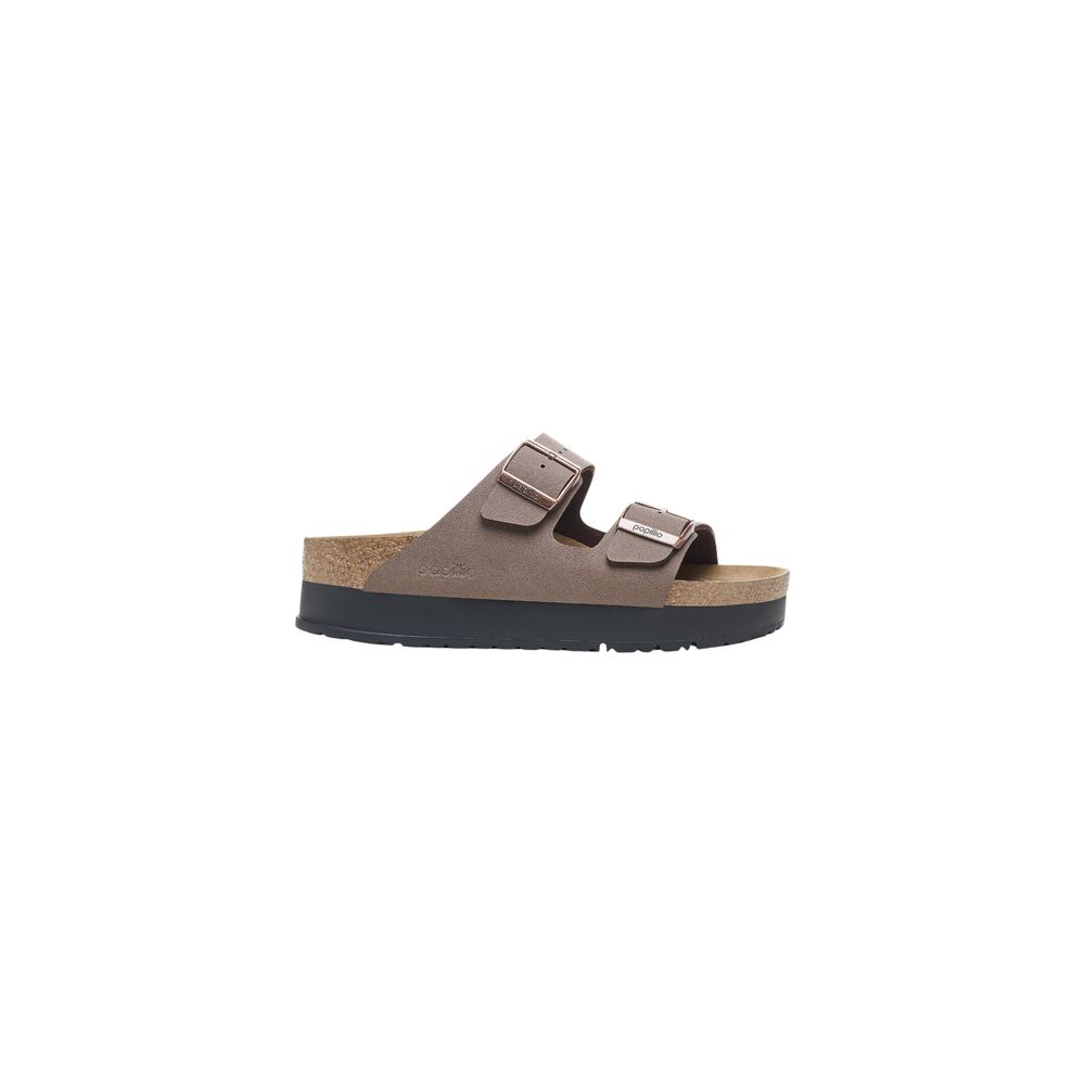 Brown Synthetic Platform Sandals - ventzia