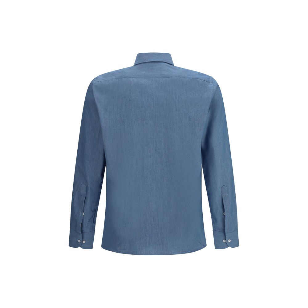 Blue Cotton Shirt - ventzia