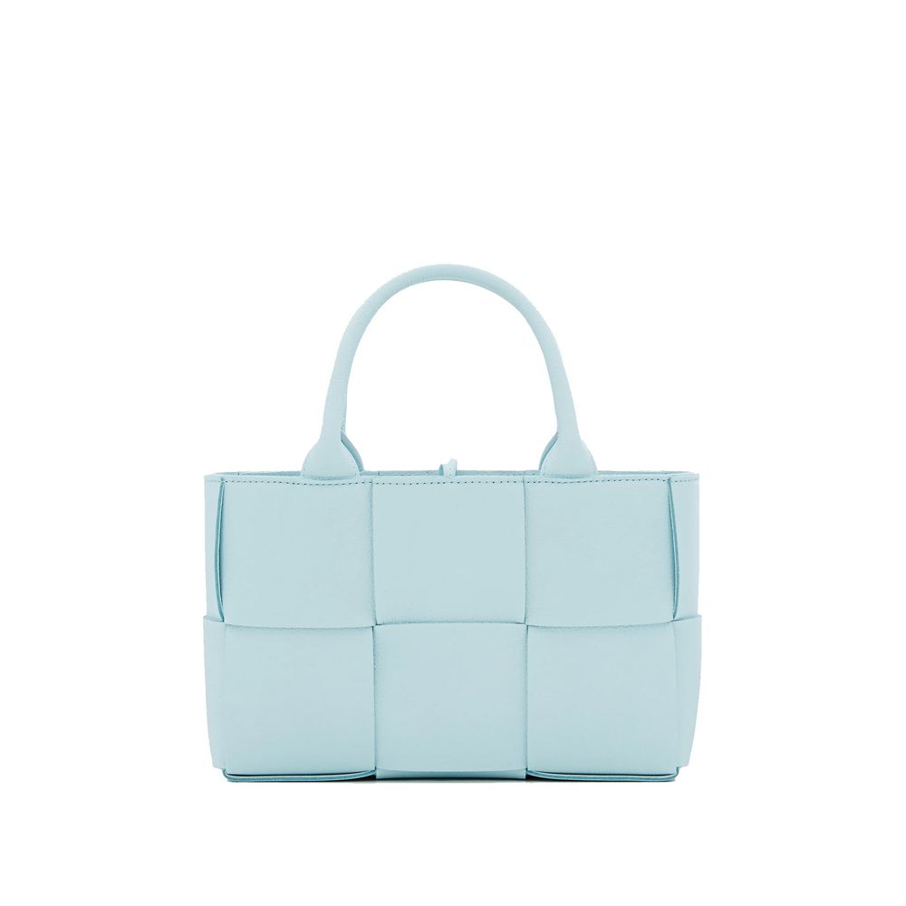 Blue Lamb Leather Tote Bag - ventzia