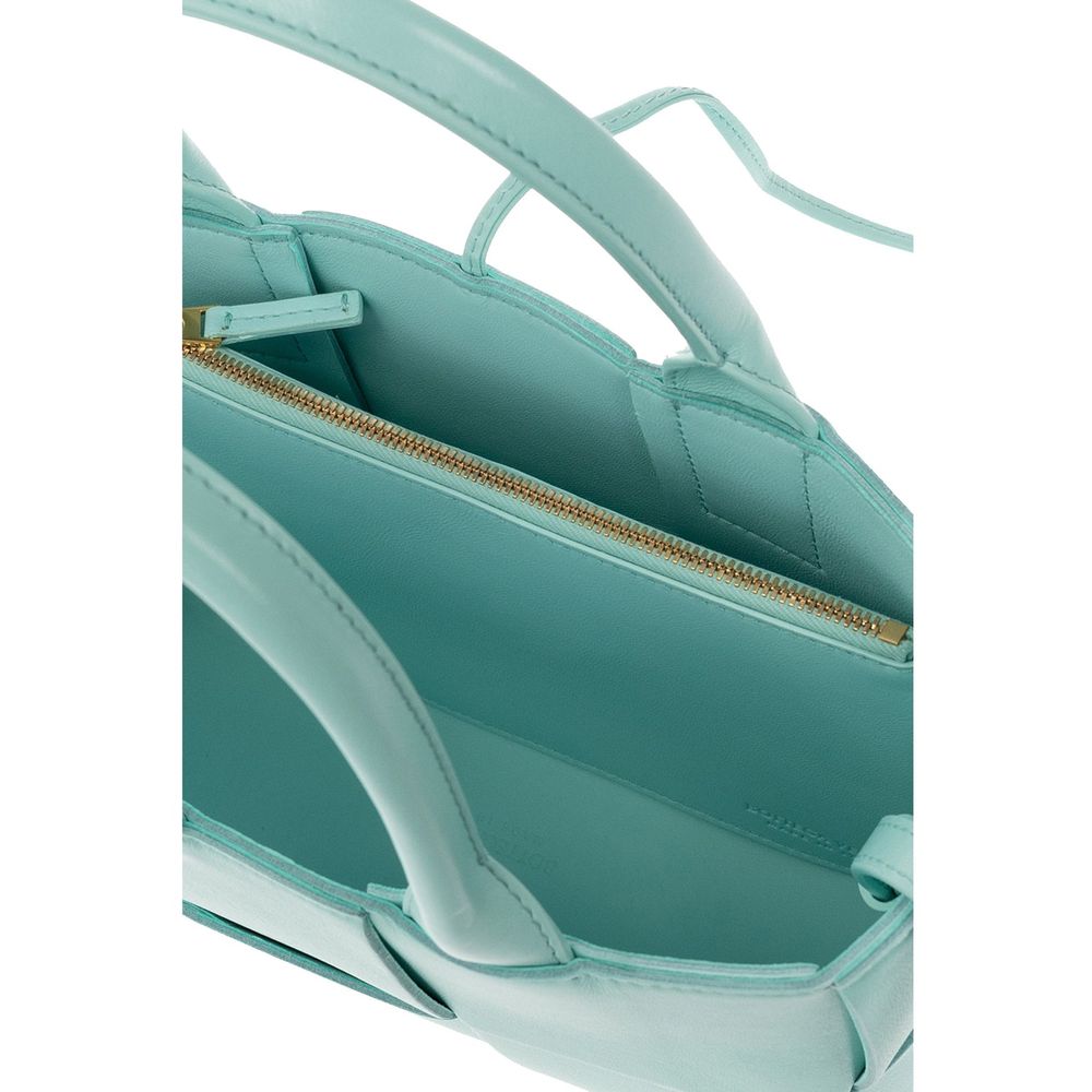 Blue Lamb Leather Tote Bag - ventzia
