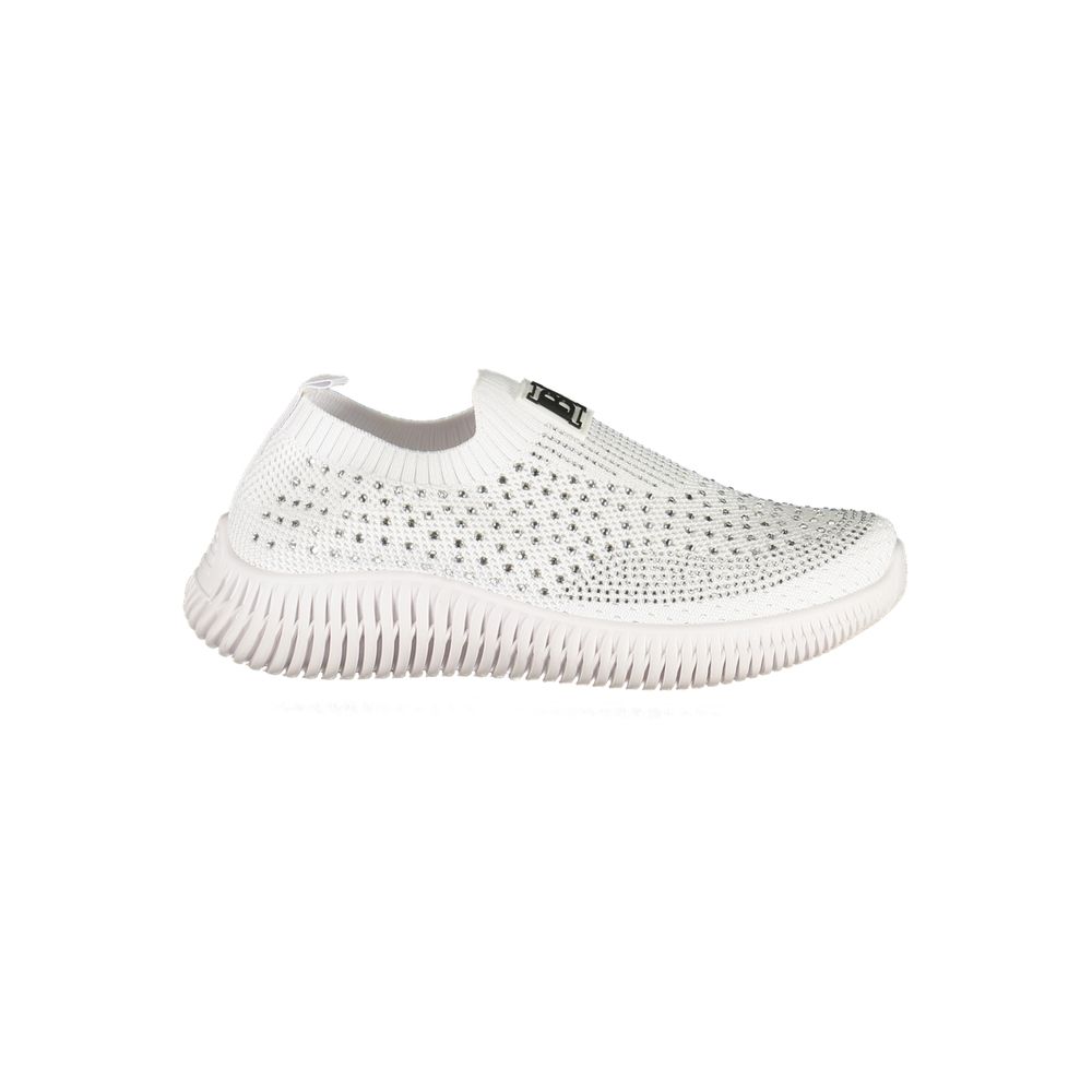 White Polyester Women Sneaker - ventzia