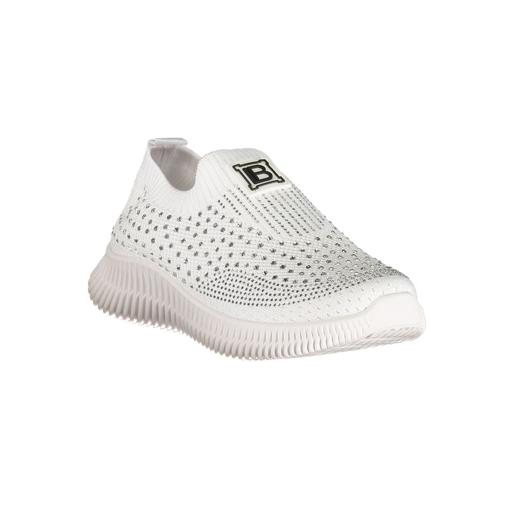 White Polyester Women Sneaker - ventzia