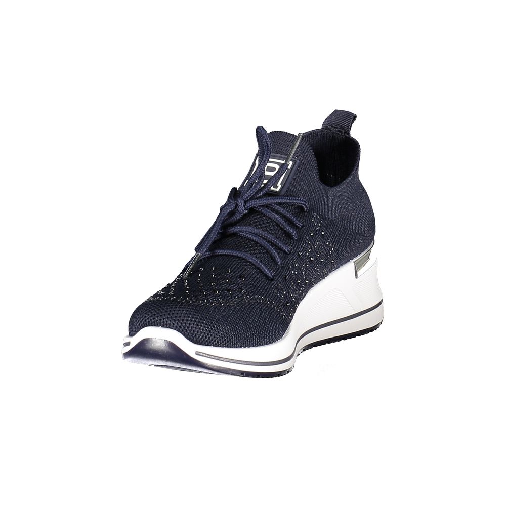 Blue Polyester Women Sneaker - ventzia