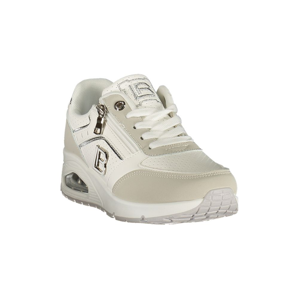 Bianco Poliestere Women Sneaker - ventzia