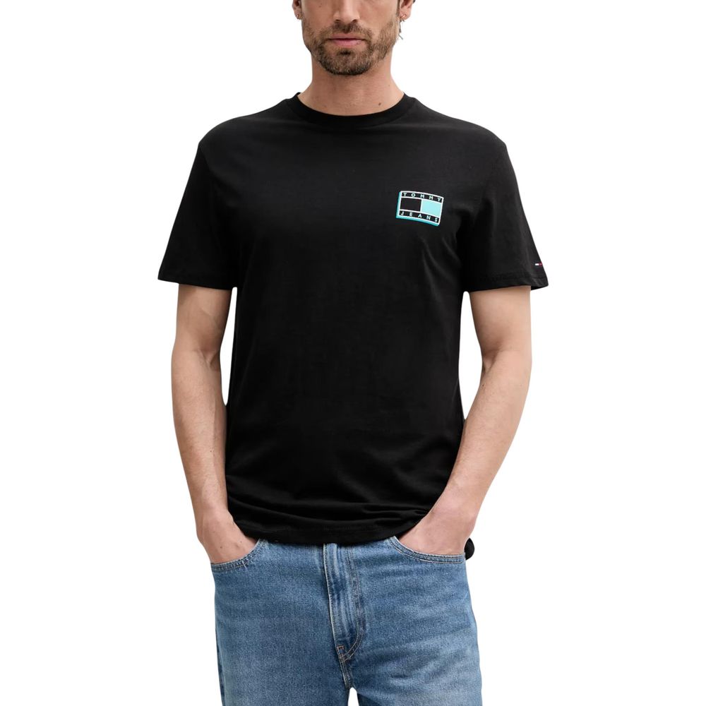 Black Recycled Cotton T-Shirt - ventzia