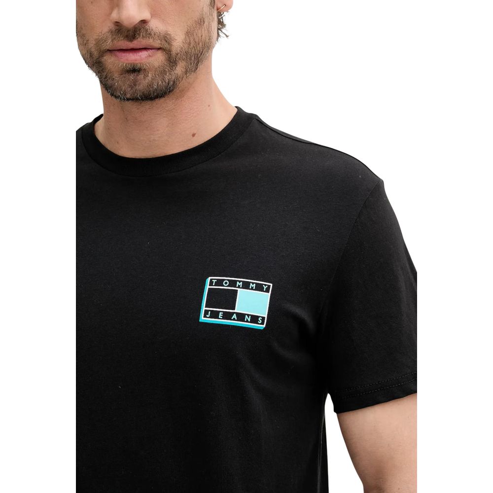 Black Recycled Cotton T-Shirt - ventzia