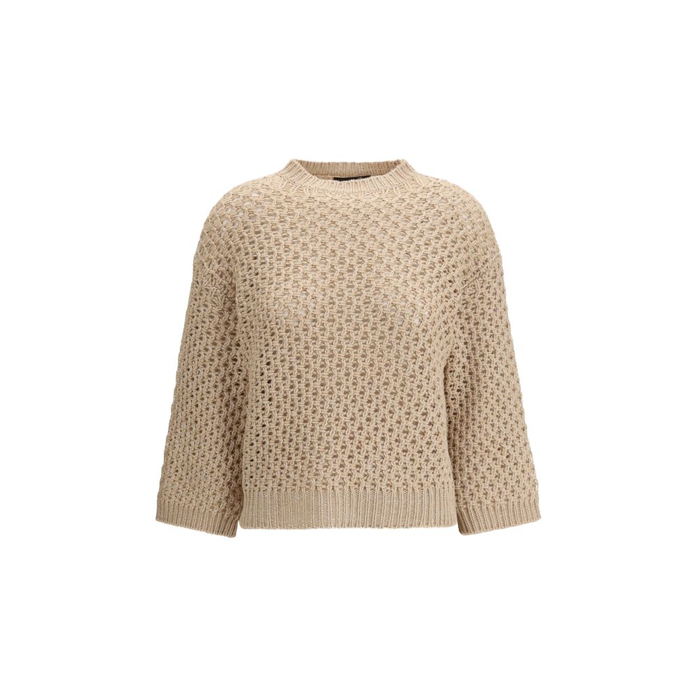 Beige Fleece Wool Sweatshirt - ventzia
