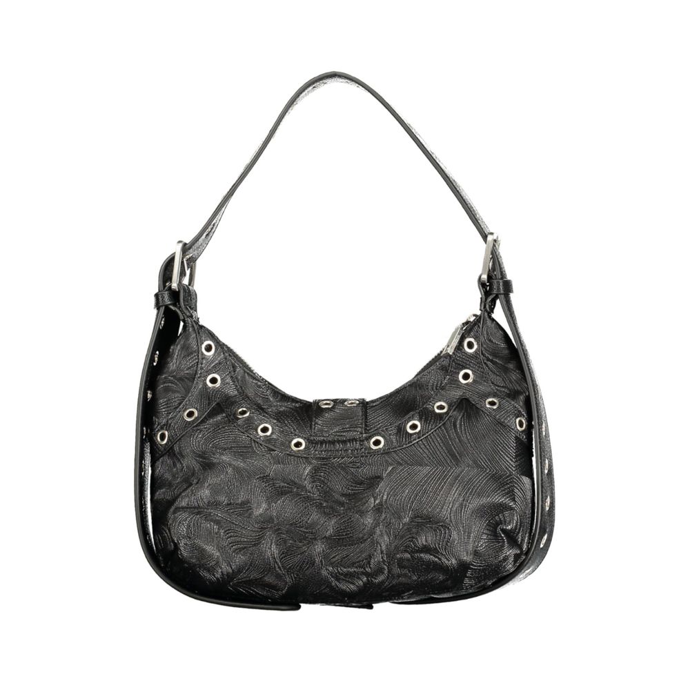Black Polyurethane Women's Mini Bag - ventzia