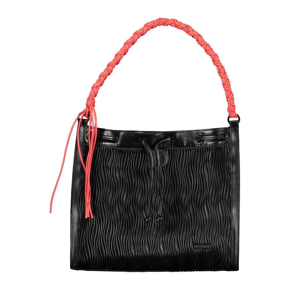 Black Polyurethane Women Backpack - ventzia