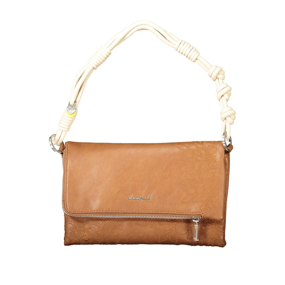 Marrone Polyurethane Women Handbag - ventzia