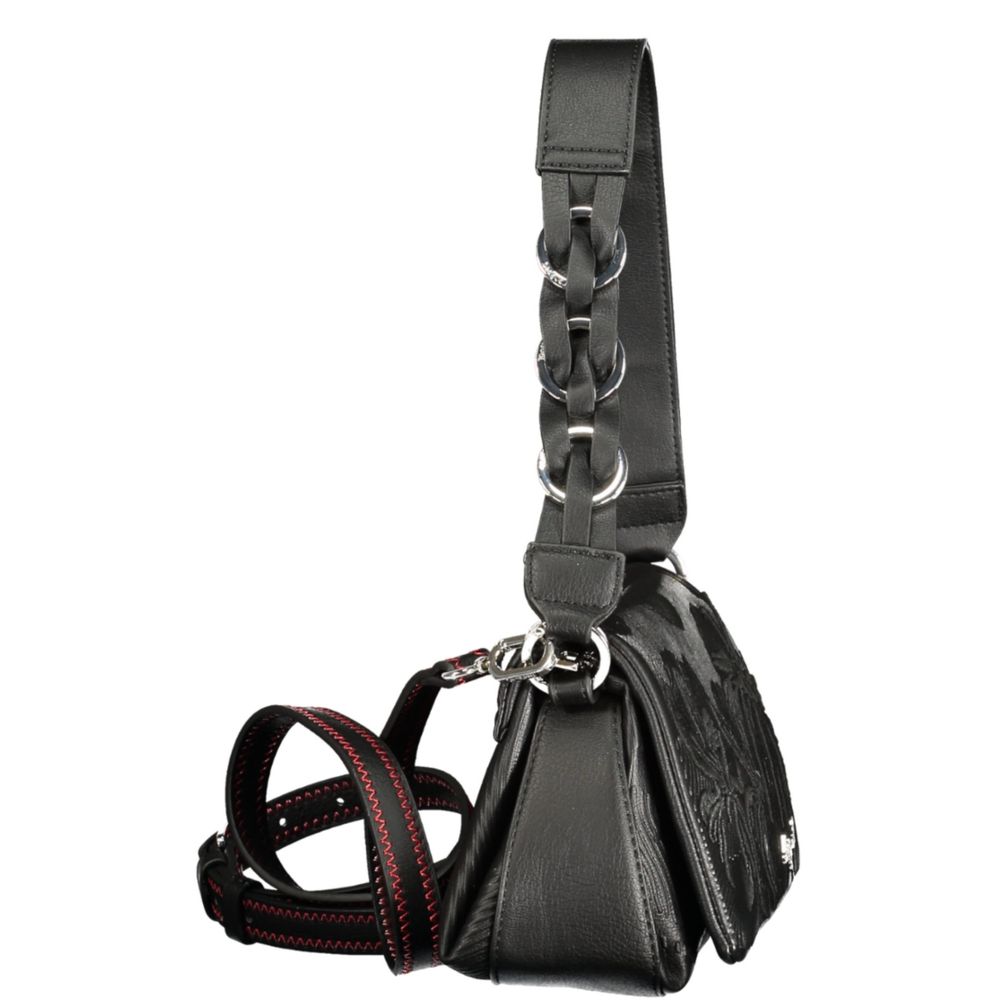 Black Polyurethane Women's Bag - ventzia
