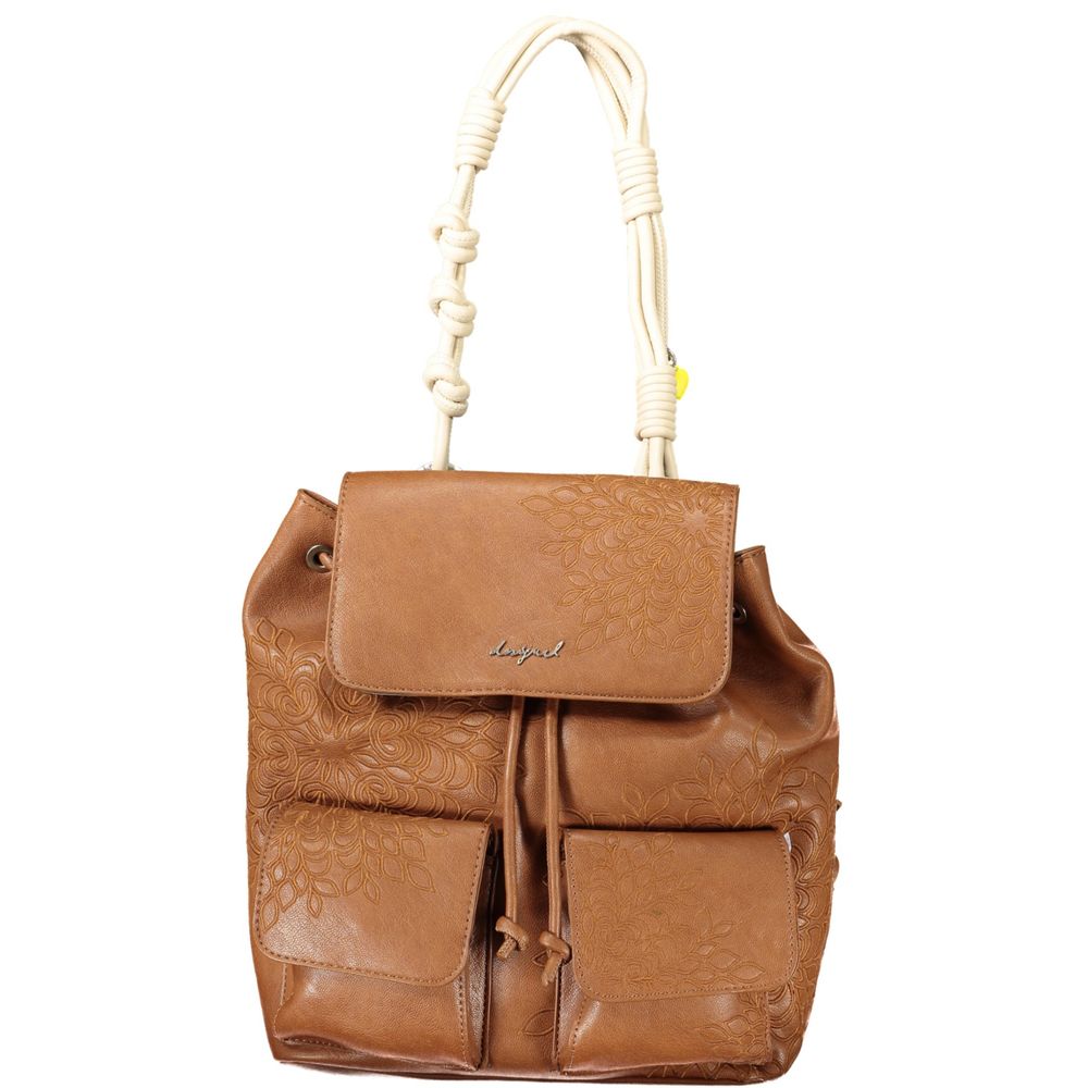 Marrone Poliuretano Women Backpack - ventzia