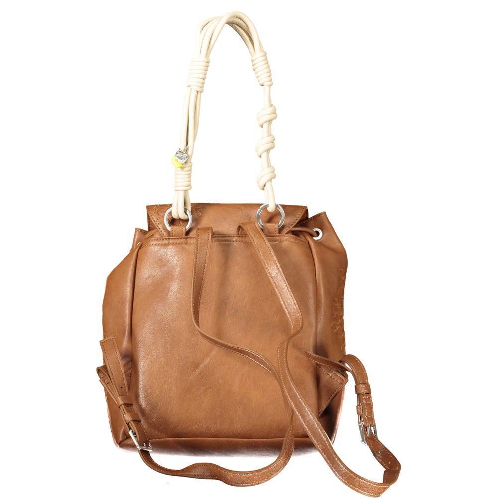 Marrone Poliuretano Women Backpack - ventzia