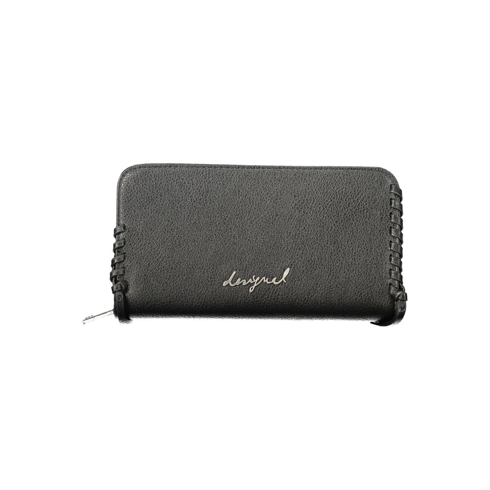 Black Polyurethane Women Wallet - ventzia