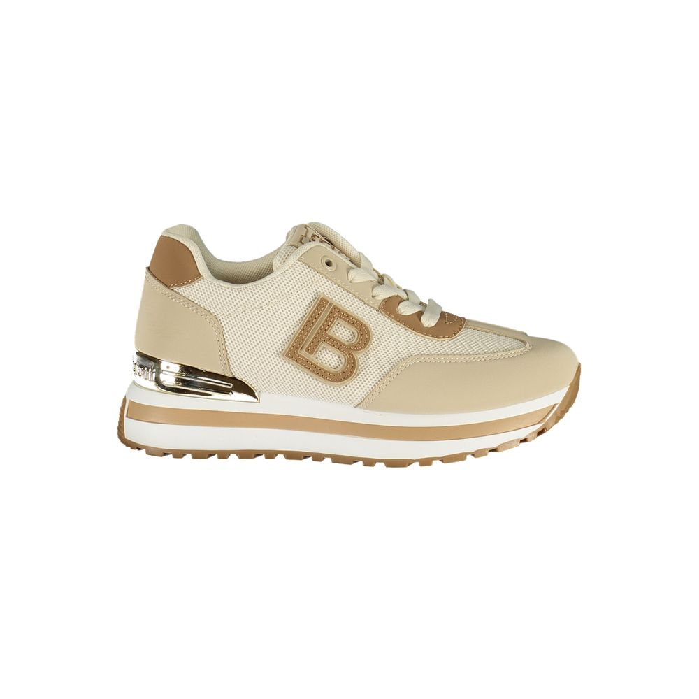 Beige Polyurethane Women Sneaker - ventzia