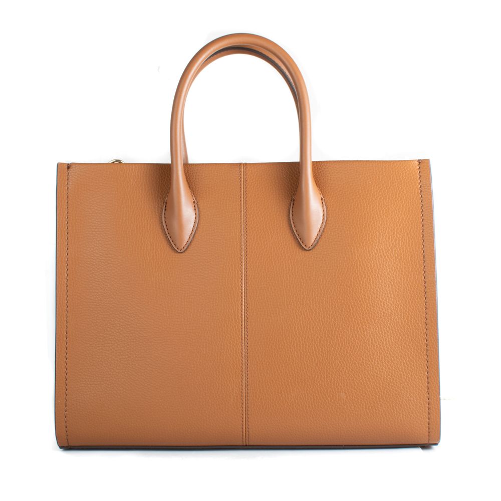 Brown Leather Shoulder Bag - ventzia