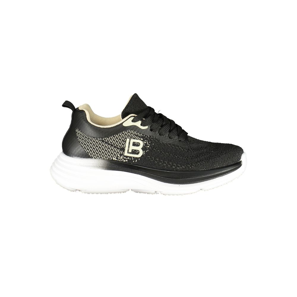 Black Polyester Women Sneaker - ventzia