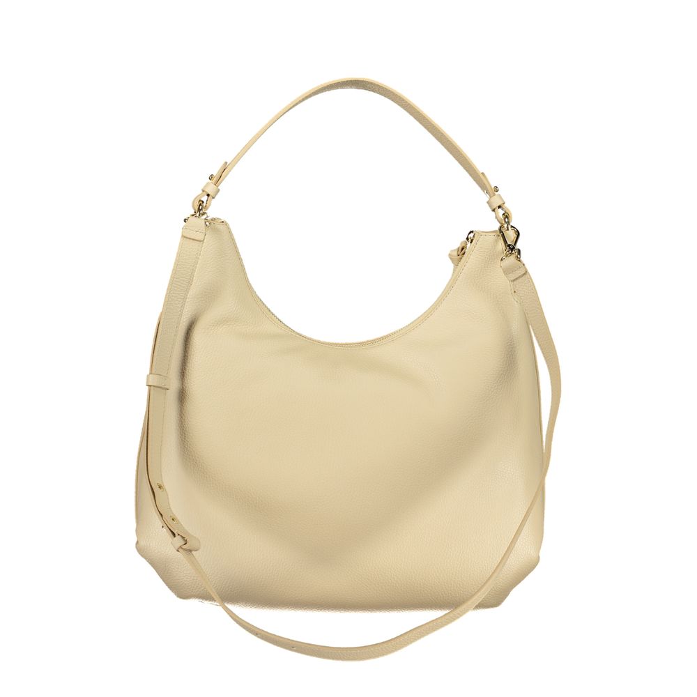 Beige Leather Women Handbag - ventzia