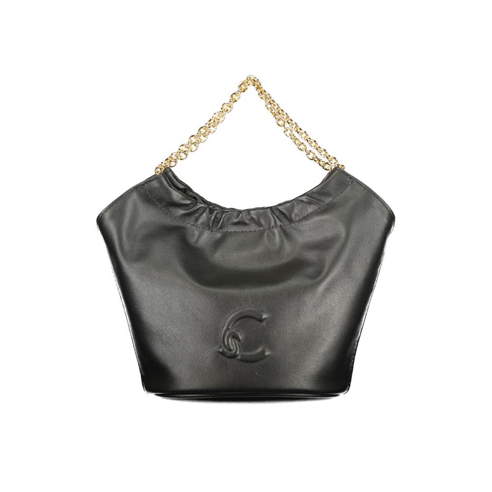 Black Leather Women Handbag - ventzia