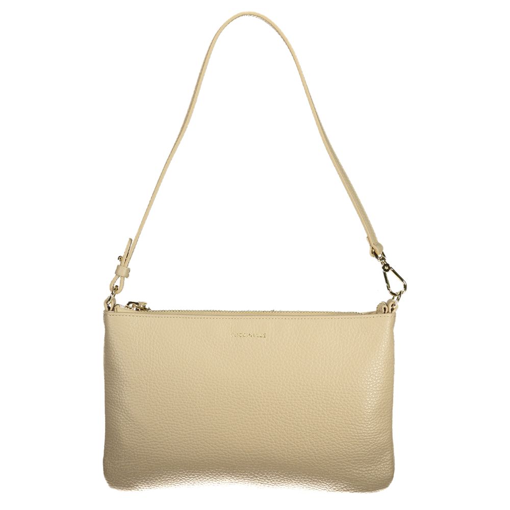 Beige Leather Women Handbag - ventzia