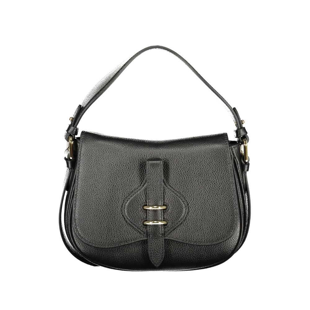 Black Leather Women Handbag - ventzia