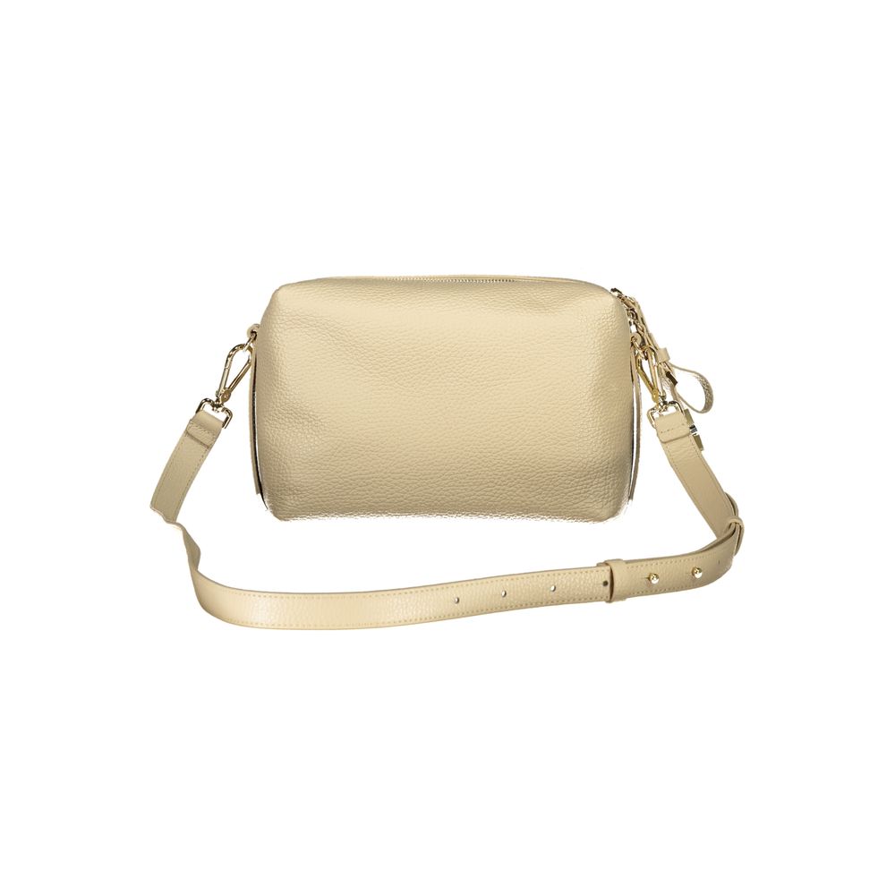 Beige Leather Woman Handbag - ventzia