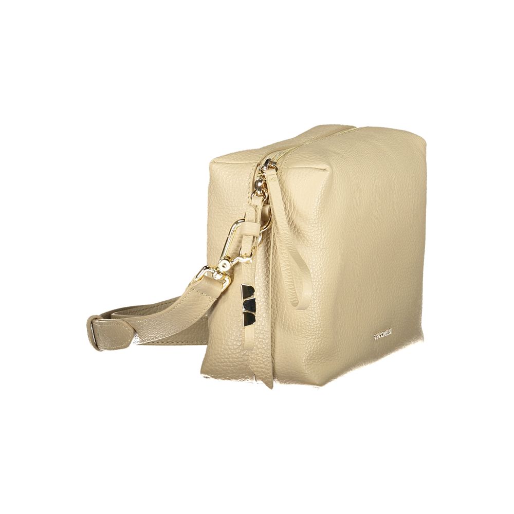 Beige Leather Woman Handbag - ventzia