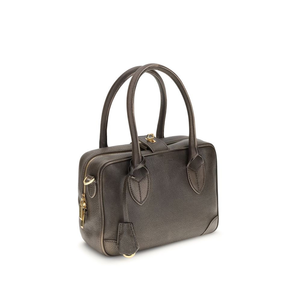 Brown Calf Leather Bos Taurus Shoulder Bag - ventzia