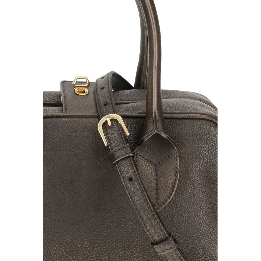 Brown Calf Leather Bos Taurus Shoulder Bag - ventzia