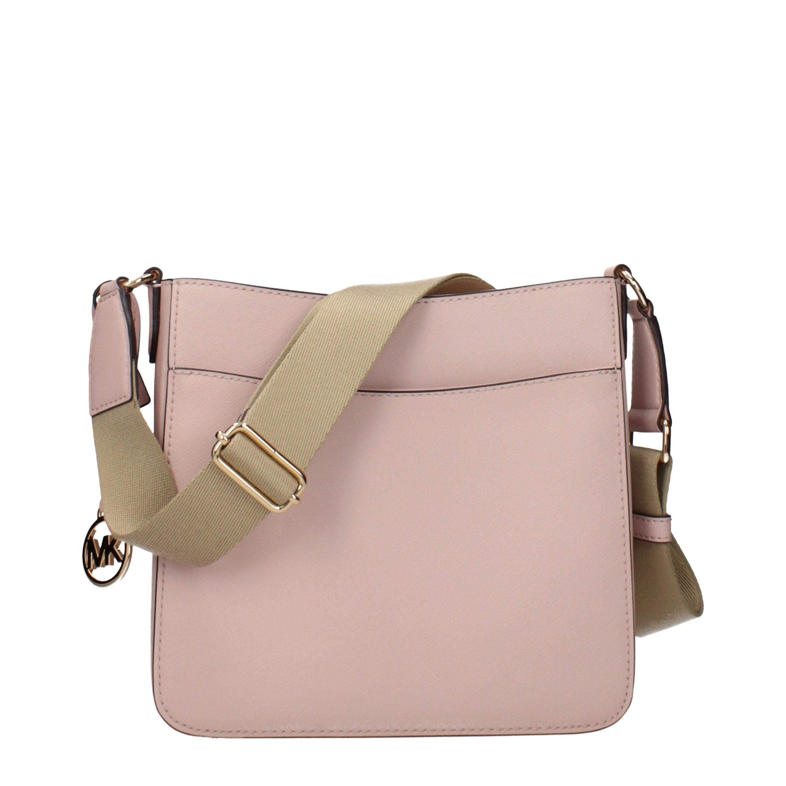 Pink Leather Shoulder Bag - ventzia