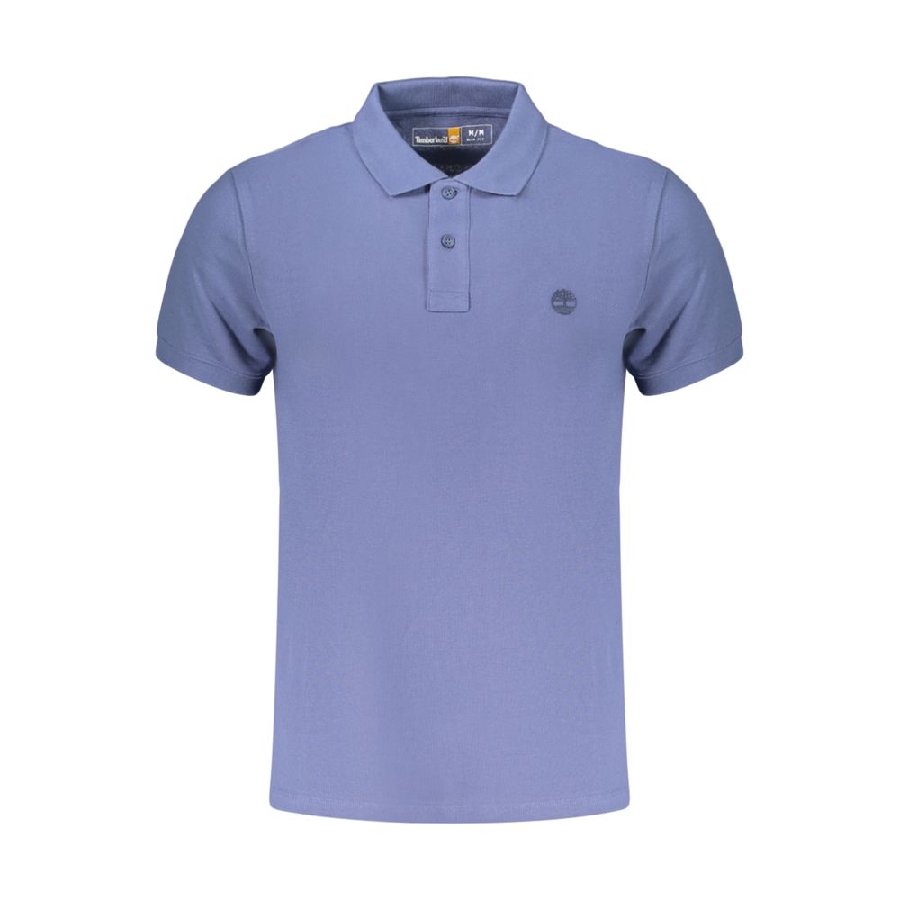 Blue Cotton Men Polo - ventzia