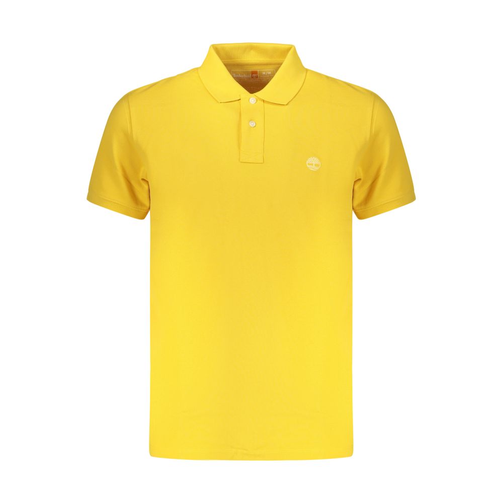 Yellow Cotton Men Polo Shirt - ventzia