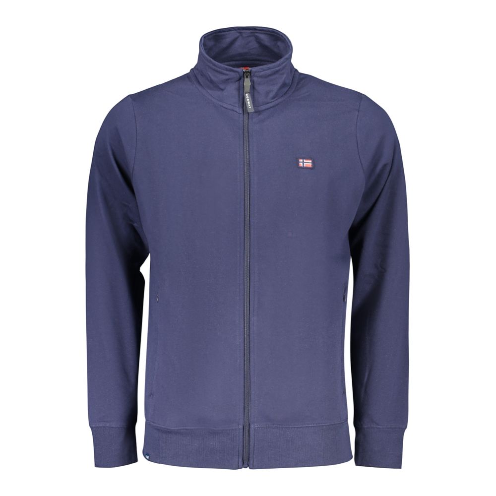 Blue Cotton Men Sweatshirt - ventzia