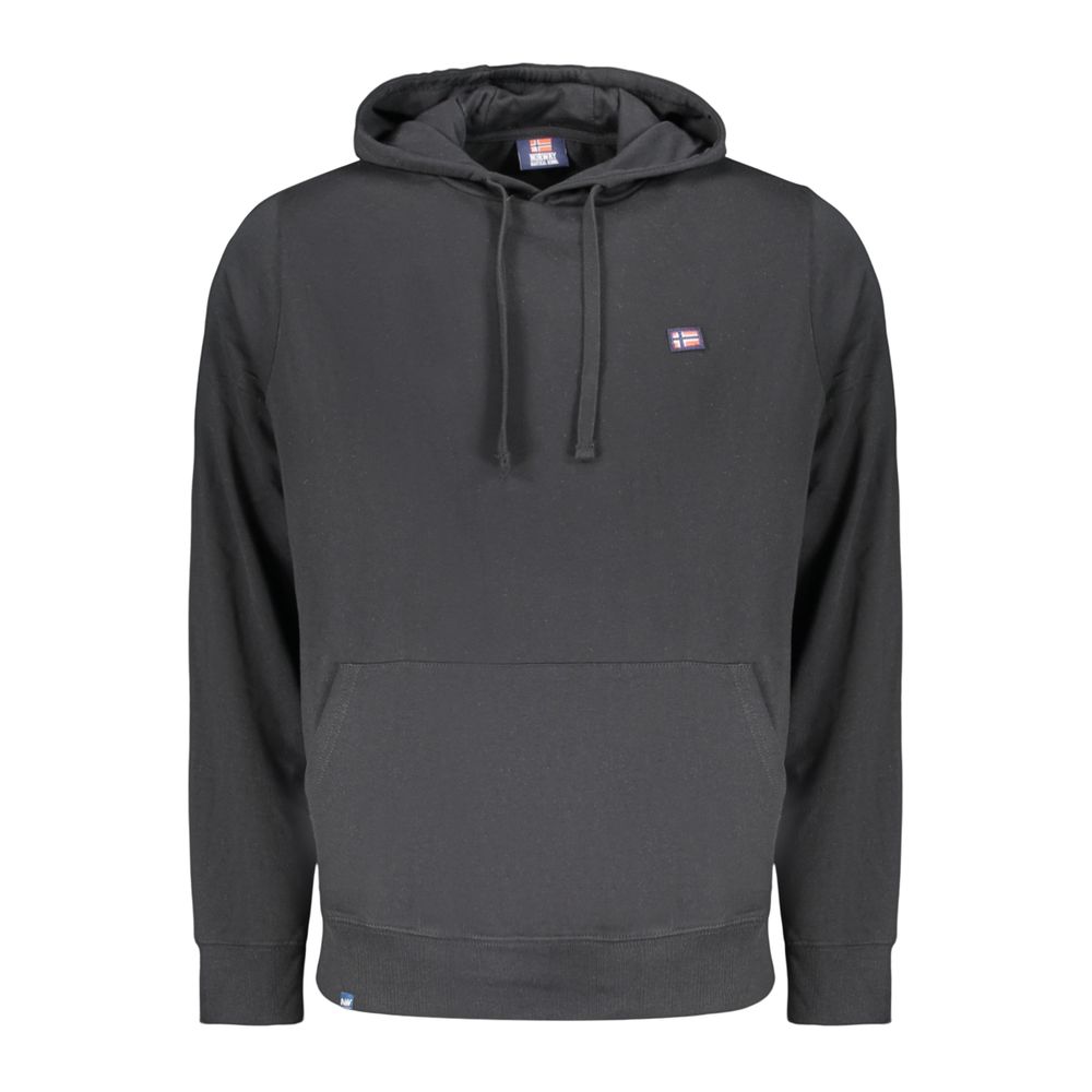 Black Cotton Men Sweatshirt - ventzia