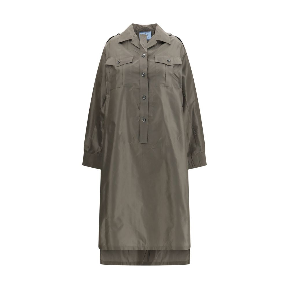 Bicolor Silk Casual Dress - ventzia