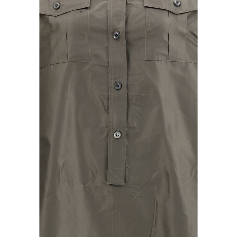 Bicolor Silk Casual Dress - ventzia